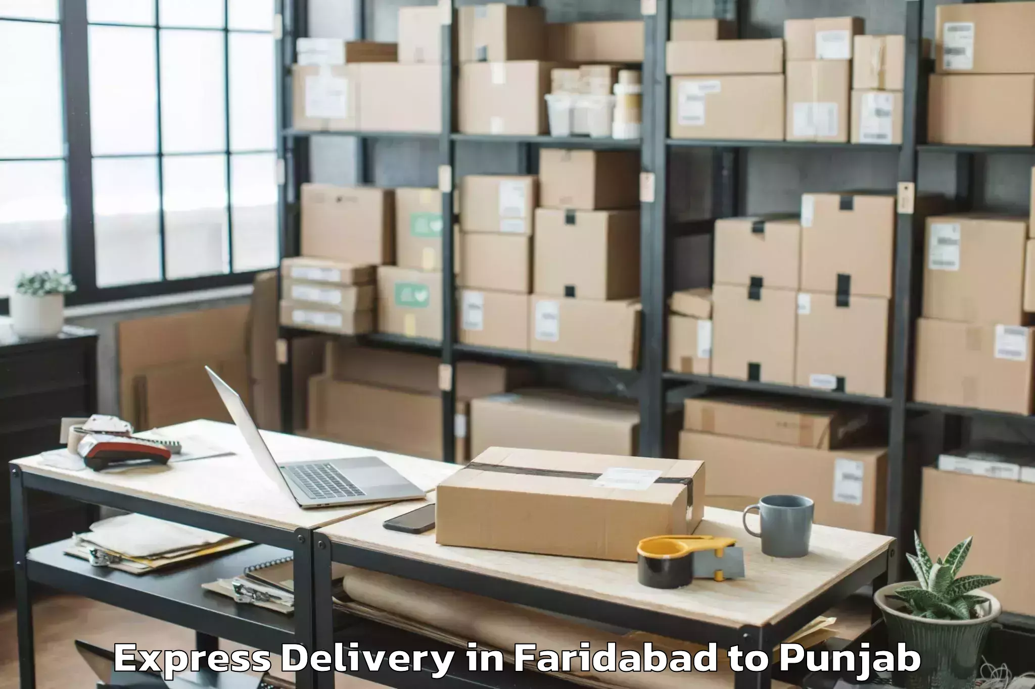 Faridabad to Mukerian Express Delivery Booking